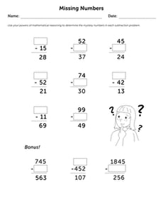 Solve for Missing Numbers