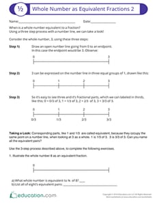 Whole Number as Equivalent Fractions 2