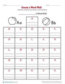 Create a Word Wall