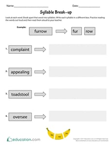 Syllable Break-up