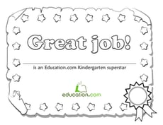 Kindergarten Learning Certificate