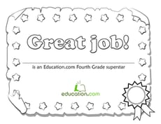 Fourth Grade Learning Certificate