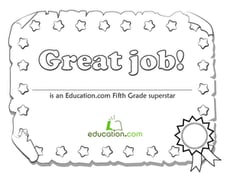 Fifth Grade Learning Certificate
