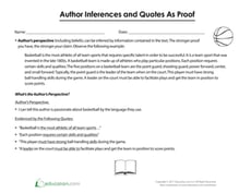 Author Inferences and Quotes as Proof