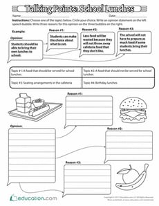 Talking Points: School Lunches