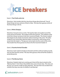 Ice Breakers