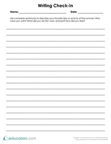 Writing Check-in