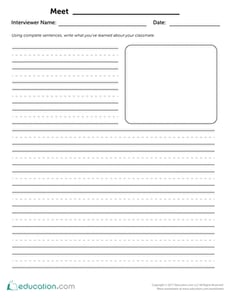 Classmate Interview Writing