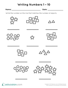 Number Writing Assessment