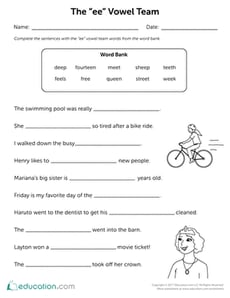 The "ee" Vowel Team