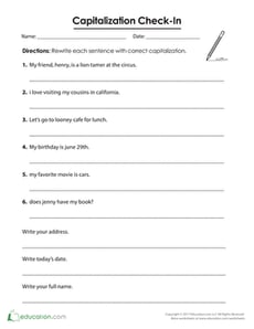 Capitalization Check-In