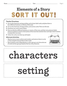 Elements of a Story: Sort It Out!