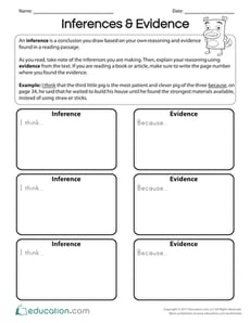 Inferences & Evidence