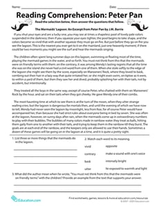 Reading Comprehension: Peter Pan