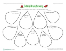Second Grade Details Brainstorming