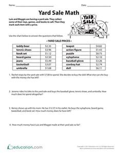 Yard Sale Math