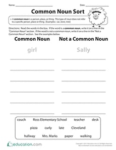 Common Noun Sort
