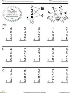 Quick Addition: Adding Four Numbers