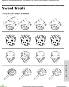 Find the One That's Different: Sweet Treats