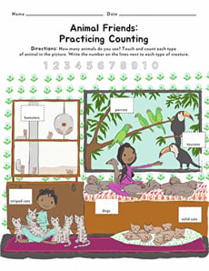 Animal Friends: Practice Counting