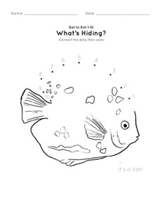Dot to Dot 1-10: Fish