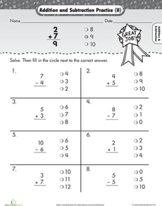 Multiple Choice Addition