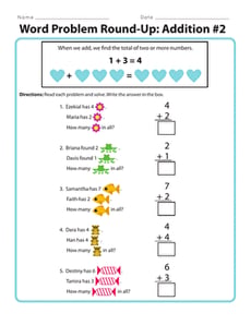 Word Problem Round-Up: Addition #2