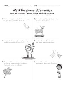 Word Problems: Subtraction
