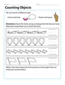 Counting Objects Worksheet