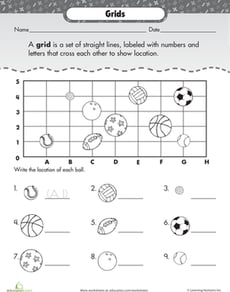 Coordinate Grid: Basic Practice with Sports! 