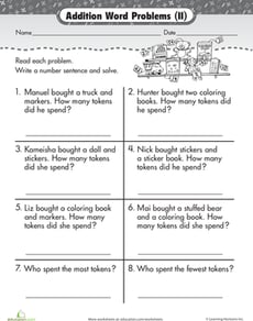 Wordy Word Problems: Addition #2