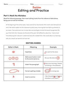 Editing and Revision Practice