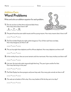 Kids Word Problems