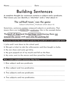 Building Sentences