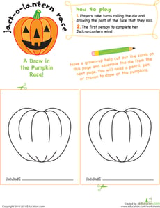 Jack-o'-Lantern Face Race