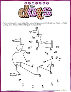 Pirate Ship Dot to Dot