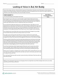 Looking at Voice in "Bud, Not Buddy"