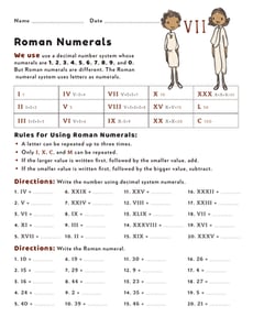 Working with Roman Numerals