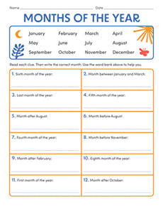 Months of the Year