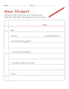 Dear Student: Letter Template