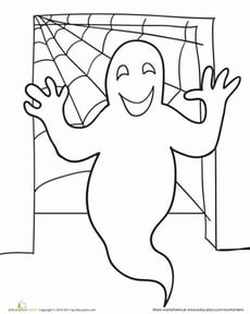 Ghost Coloring Page