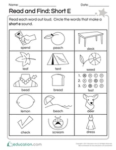 Read and Find: Short E