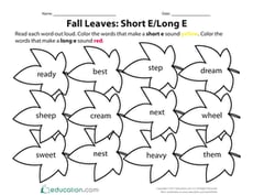 Fall Leaves: Short E/Long E