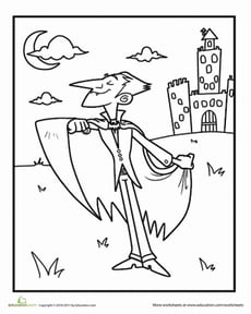 Dracula Coloring Page