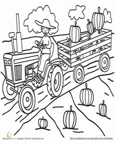 Pumpkin Patch Coloring Page