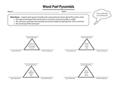 Word Part Pyramids