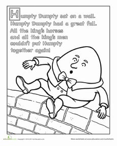 Humpty Dumpty Nursery Rhyme