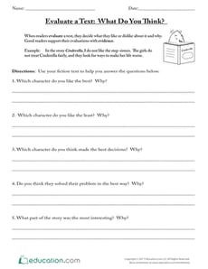 Evaluate a Text: What Do You Think?