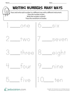 Writing Numbers Many Ways