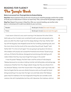Reading for Fluency: The Jungle Book